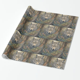 Grey Wolf  Wrapping Paper