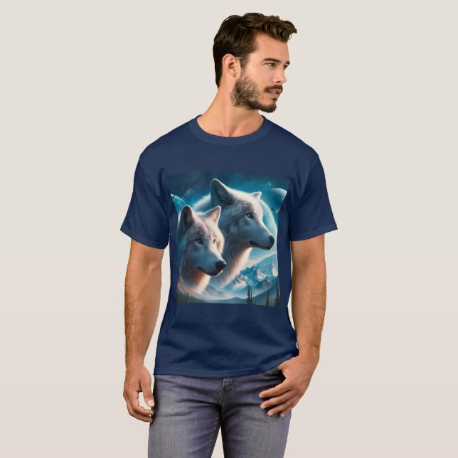 Grey Wolves Blue Mens  T-Shirt (Front Full)