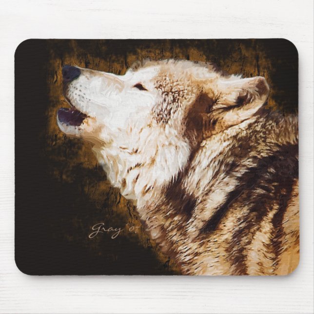 Grey Wolves of Yellowstone Mouse Pad (Front)