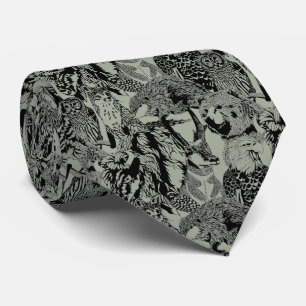 Grey Wood Badge Critter Tie