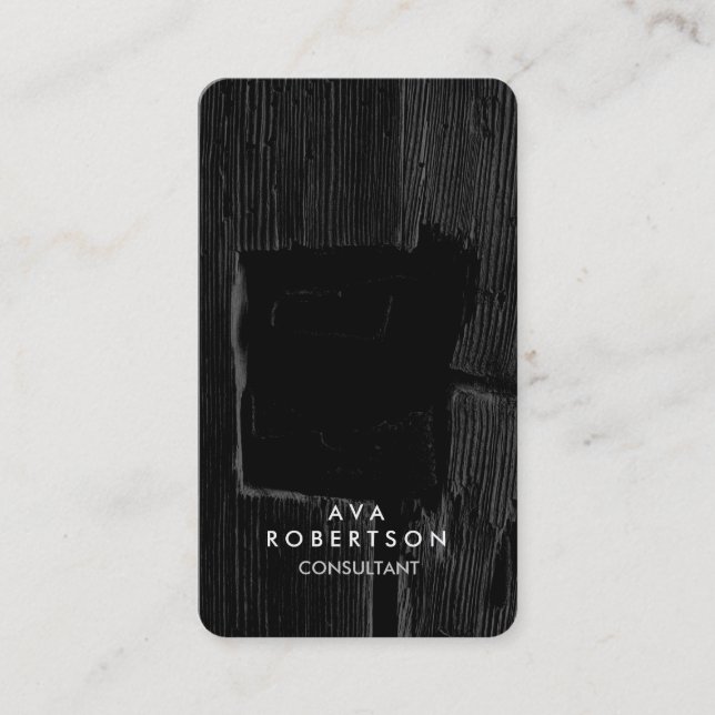 Grey Wood Creative Consultant Manager Business Card (Front)