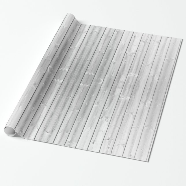 Grey Wood Texture. Wrapping Paper (Unrolled)