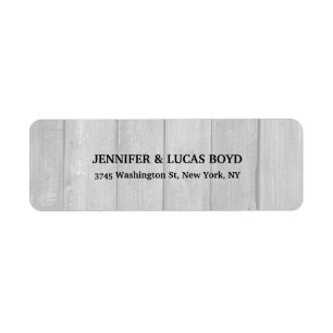 Grey Wood Unique Retro Style Classical Sheet Return Address Label