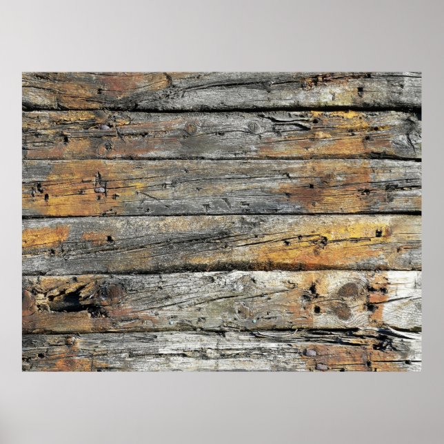 Grey wooden surface poster (Front)