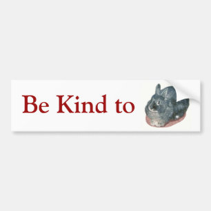Grey Wooly Rabbit Bumper Sticker