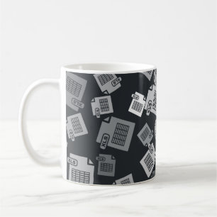 Grey XLS file document. Download xls button icon i Coffee Mug