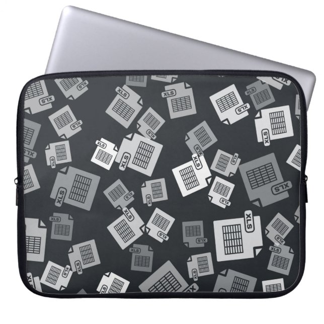 Grey XLS file document. Download xls button icon i Laptop Sleeve (Front)
