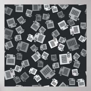 Grey XLS file document. Download xls button icon i Poster