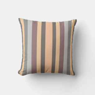 Grey Yellow Blue Purple Stripes Cushion