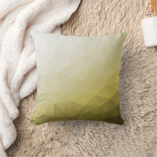 Grey Yellow ombre Mesh cool elegant Pattern Cushion