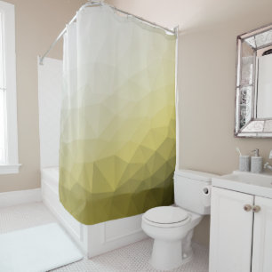 Grey Yellow ombre Mesh cool elegant Pattern Shower Curtain