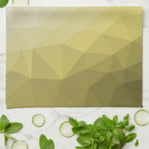 Grey Yellow ombre Mesh cool elegant Pattern Tea Towel