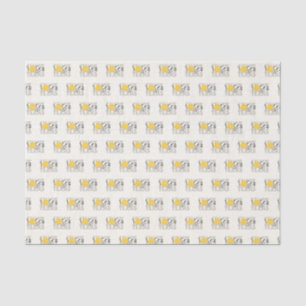 Grey Yellow Rose of Texas Tissue Paper