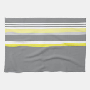 Grey (Yellow stripe) Tea Towel