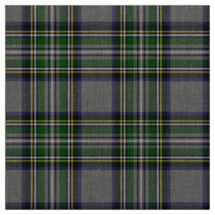Grey & Yellow Tartan Plaid Fabric