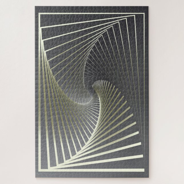 grey yellow twirl jigsaw puzzle (Vertical)