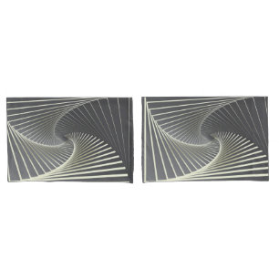 grey yellow twirl pillowcase