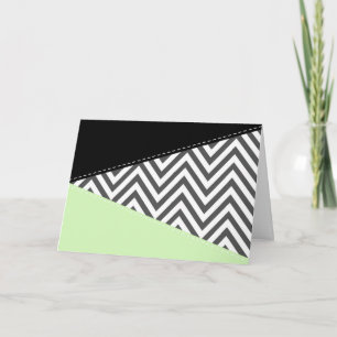 Grey Zigzag, Grey Chevron, Zigzag Pattern, Mint Card