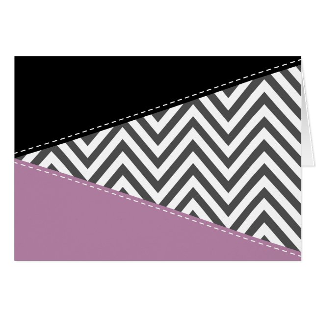 Grey Zigzag, Grey Chevron, Zigzag Pattern, Purple (Front Horizontal)