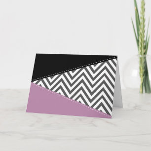 Grey Zigzag, Grey Chevron, Zigzag Pattern, Purple Card