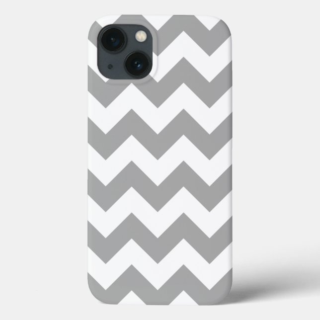 Grey Zigzag Pattern Case-Mate iPhone Case (Back)