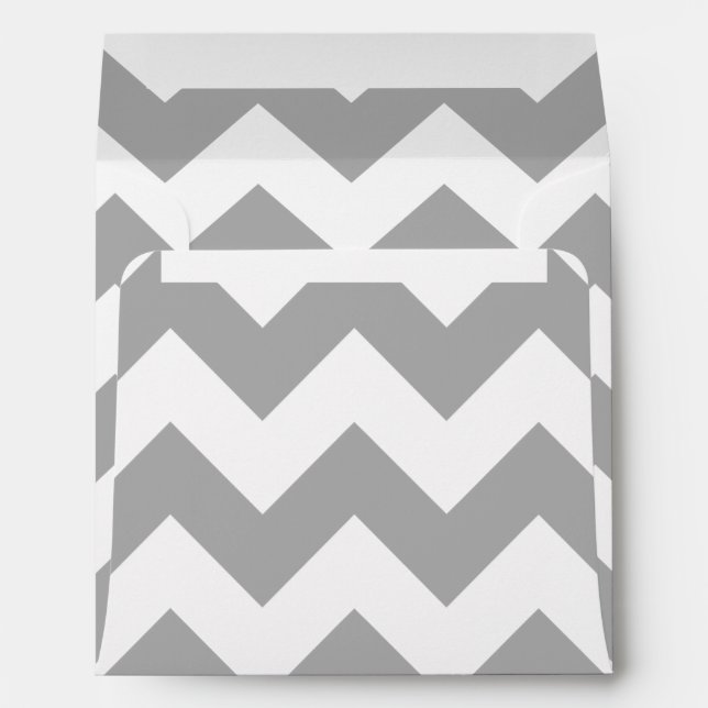 Grey Zigzag Pattern Envelopes (Back (Bottom))