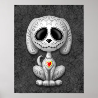 Grey Zombie Sugar Puppy Poster
