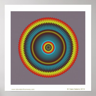 Grey Zone Mandala Poster