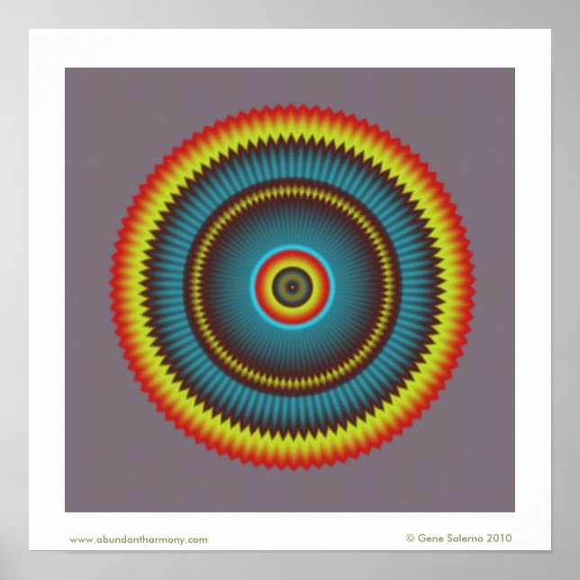 Grey Zone Mandala Poster (Front)