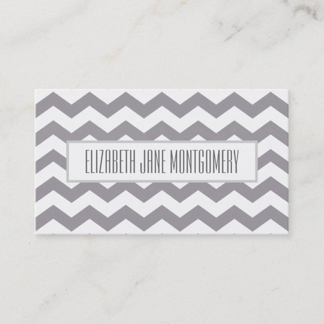 GreyChevron Modern Appointment Business Card (Front)