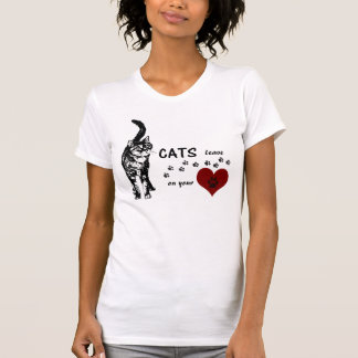 Greyfoot Cat Rescue Paw prints on your Heart Shirt