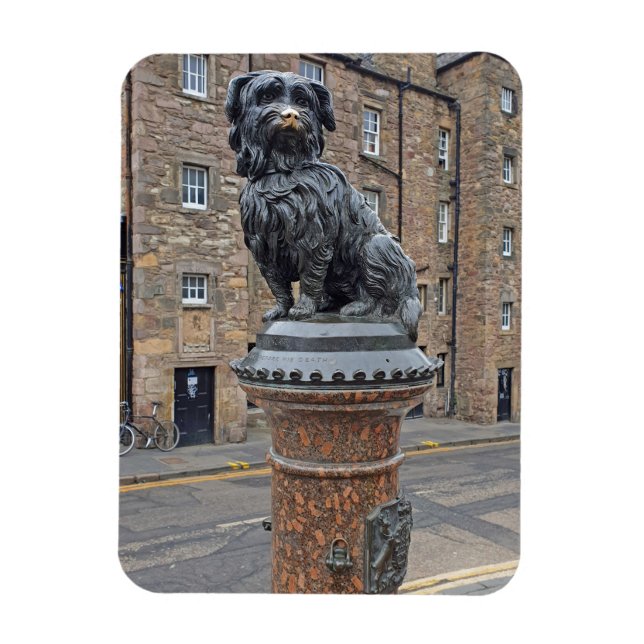 Greyfriars Bobby Statue in Edinburgh Magnet (Vertical)
