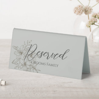 GreyGarden  Reserved Table Tent Sign