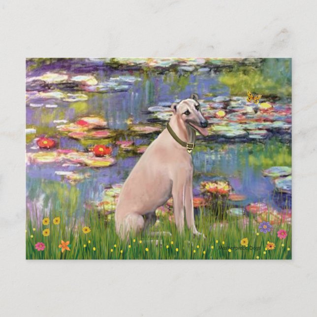 Greyhound 2 - Lilies 2 Postcard (Front)
