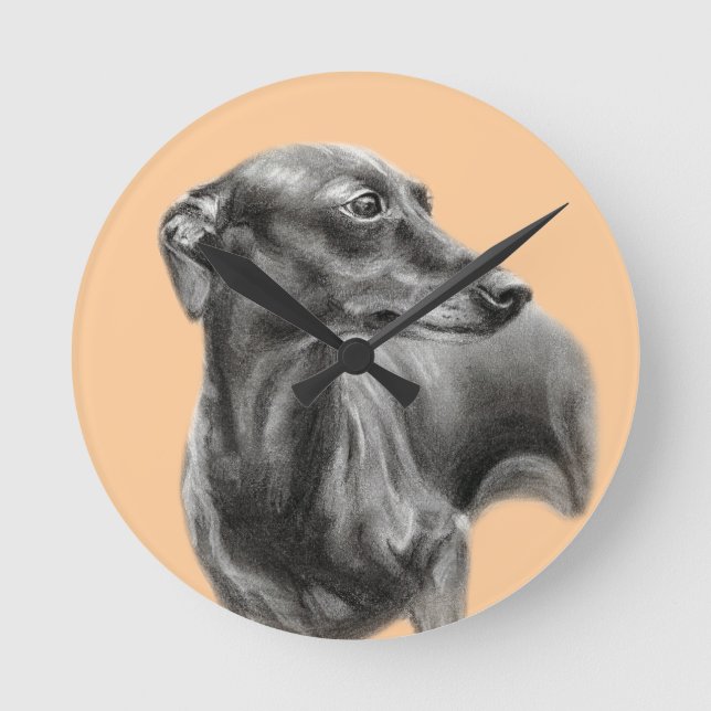 Greyhound Acrylic Wall Clock (Front)