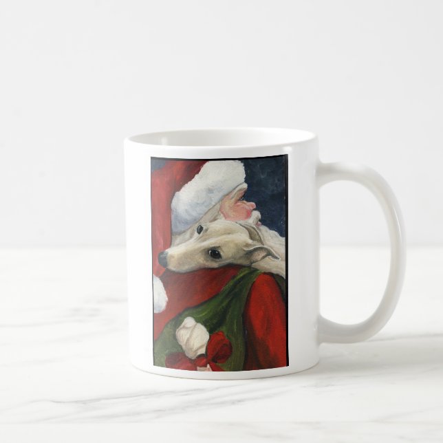 Greyhound and Santa Christmas Mug (Right)