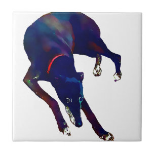 Greyhound Art Ceramic Tile