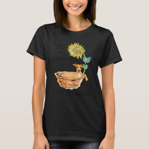 Greyhound Bathing In A Tub Of Sunflowers You Are S T-Shirt