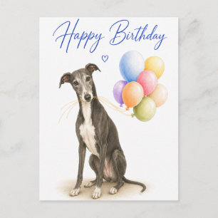 Greyhound Birthday Postcard