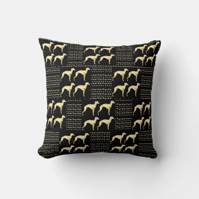 Greyhound Bling Cushion (Front)