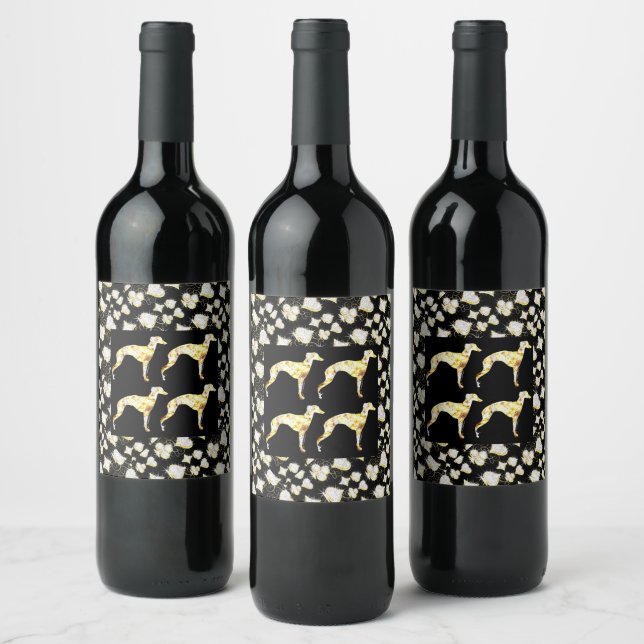GREYHOUND BLING WINE LABEL (Bottles)