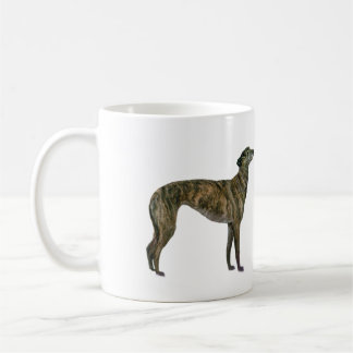 Greyhound (brindle) coffee mug