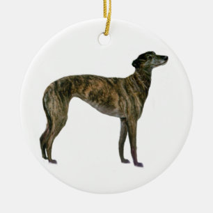 Greyhound - Brindle (standing) Ceramic Ornament