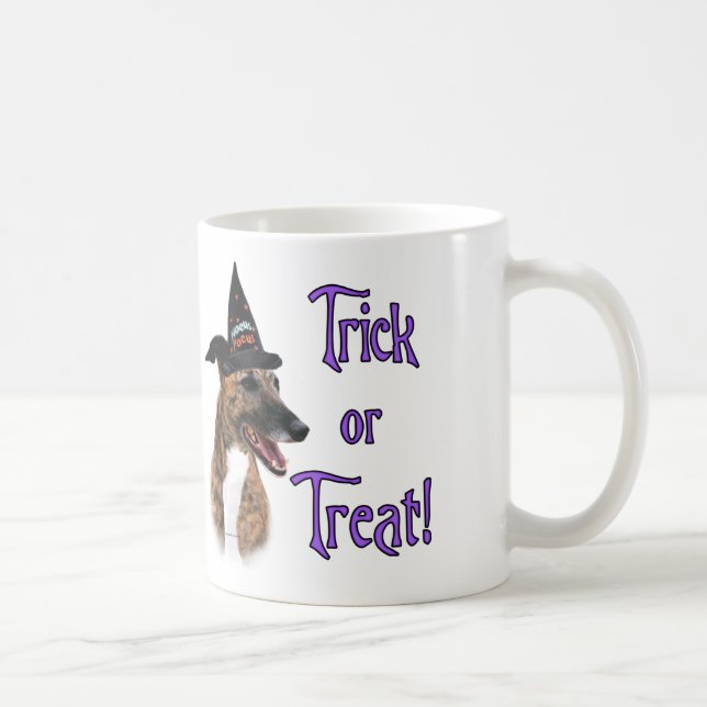 Greyhound (brindle) Trick Coffee Mug (Right)