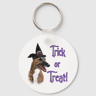 Greyhound (brindle) Trick Key Ring