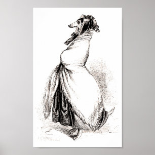 Greyhound by Grandville (1803-1847) Poster