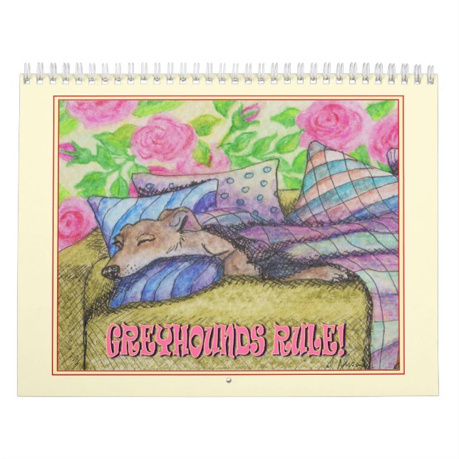 Greyhound Calendar – Wall Calendar for Dog Lovers (Cover)