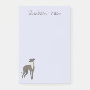 Greyhound Cartoon Dog Personalised Post-it Notes