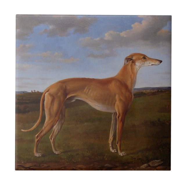 Greyhound Ceramic Tile (Front)