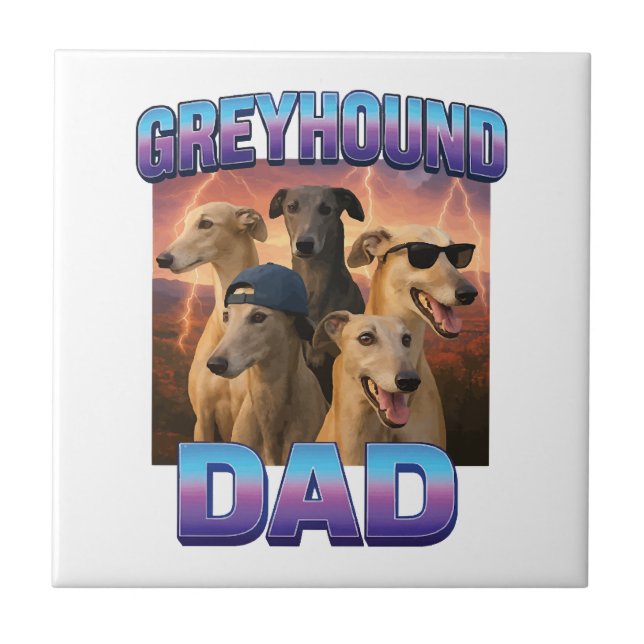 Greyhound Ceramic Tile (Front)